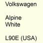 Preview: Volkswagen, Alpine White, L90E (USA).